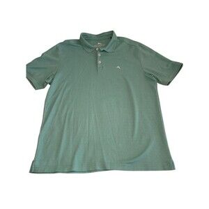 Tommy Bahama Polo Style Shirt Men's Size Large Mint Green Marlin Beach Normcore